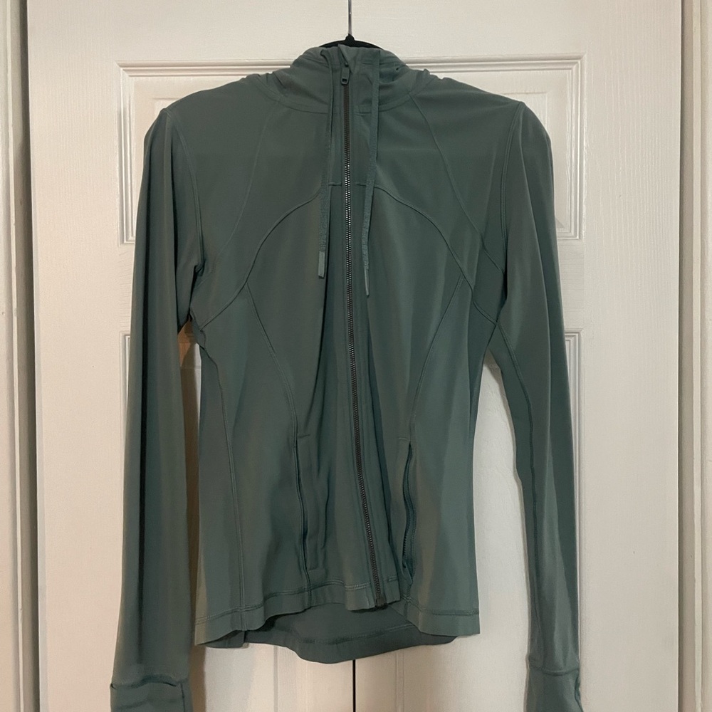Lululemon Define Hooded Jacket - Sage, Size 8